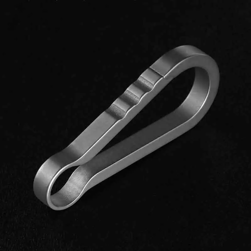 Titanium Alloy Quick-Hang Keychain with Horseshoe Clasp