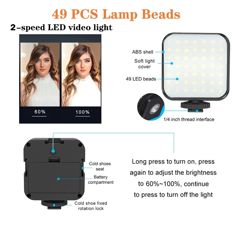 Smartphone Video Kit Microphone Bracket Photography Lighting Phone Holder LED Selfie Tripod Recording Handle Portable Stabilizer smartphone photography kit