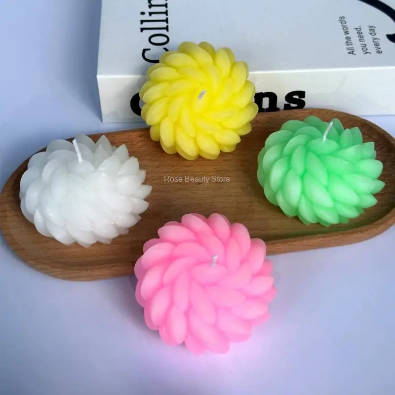3D 꽃 촛불 실리콘 금형 Diy 장미 비누 만들기 에폭시 수지 점토 금형 초콜릿 케이크 장식 선물 장식품