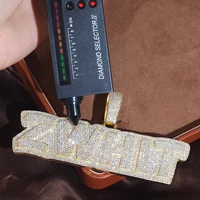 Custom Pendant Moissanite 925 Silver Luxurious Hiphop Jewelry Full Paved Necklace Charm Accessory Extravagant Choker