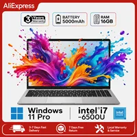 Ordinateur portable 17,3 pouces Intel Core i7 6500Y, Windows 11 Pro, 16 Go de RAM, SSD 512 Go, PC portable rétroéclairé pour le bureau et les études 1