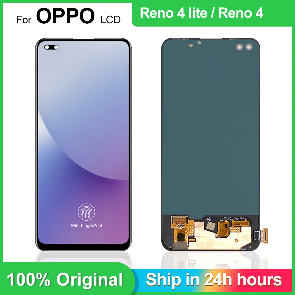 

6.43''Original For Oppo Reno 4 lite CPH2125 LCD Display Touch Screen Digitizer Replacement, For Reno4 4G/Reno 4F A93 4G Display