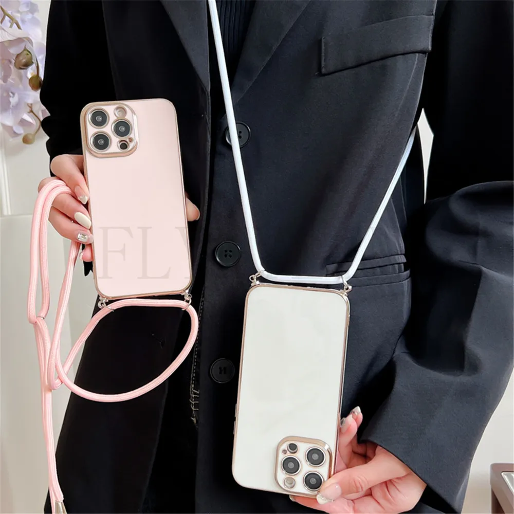 Crossbody Necklace Strap Cord Lanyard Plating Phone Case Cover