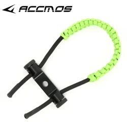 Adjustable Archery Wrist Sling with Metal Grommet for Target Shooting and Hunting (Green 1)