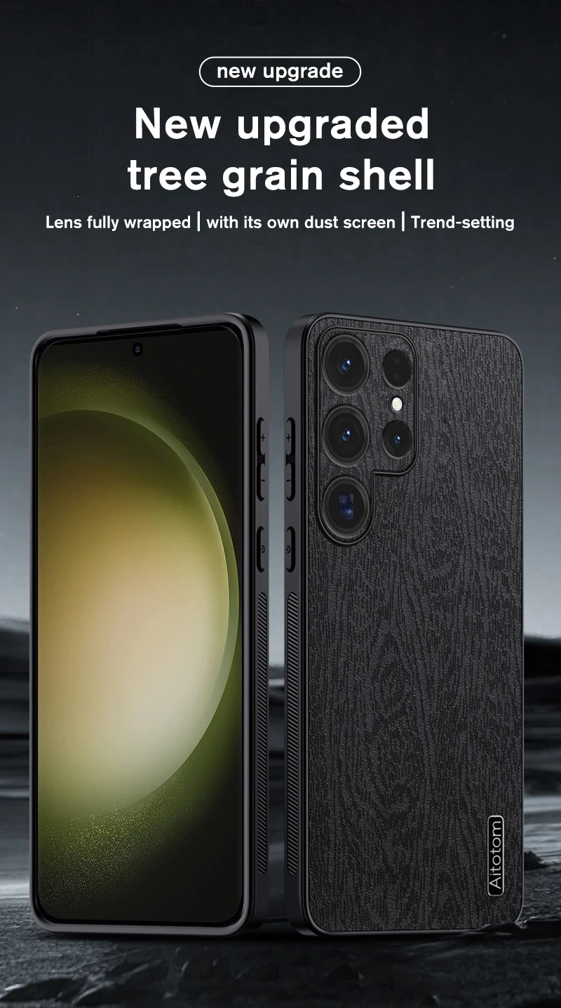 Tree Pattern Leather Matte Back Cover For Samung Galaxy S24 5G Cae Silicone Shockproof Coque SamungS24 S 24 Ultra_voghion.com