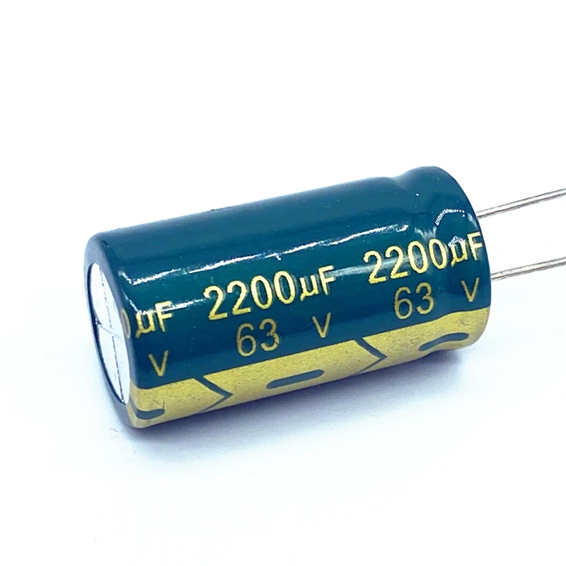 

12pcs/lot high frequency low impedance 63V 2200UF aluminum electrolytic capacitor size 18*35 2200UF 63V 20%