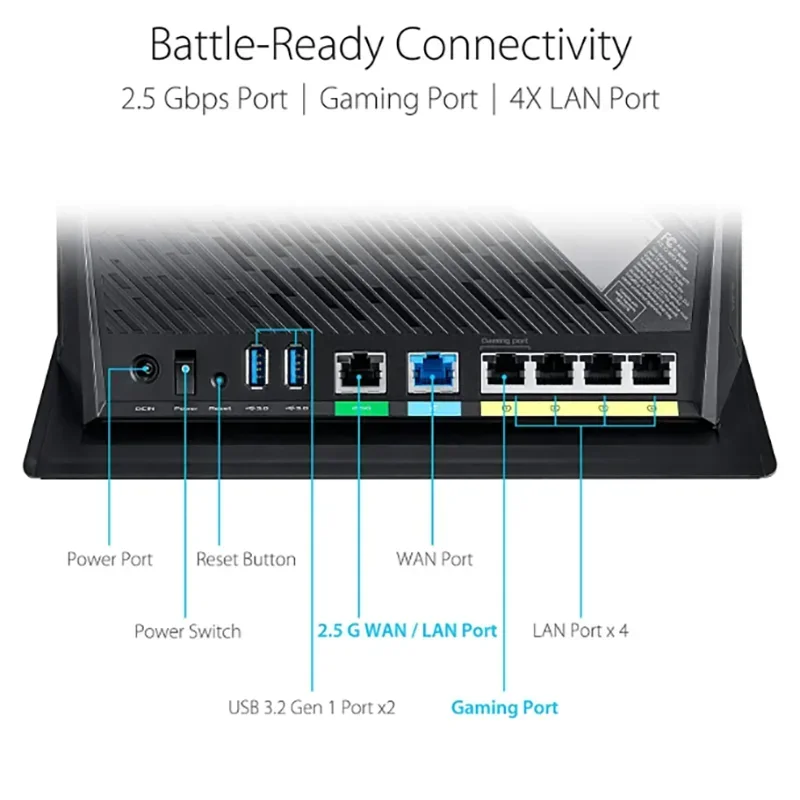 ASUS-デュアルバンドwifiルーター,RT-AX86U,ax5700,5g,5700 mbps