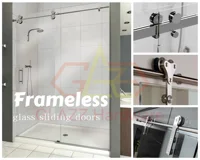 Frameless Glass Shower Room Sliding Door, Simple and Fashionable 2