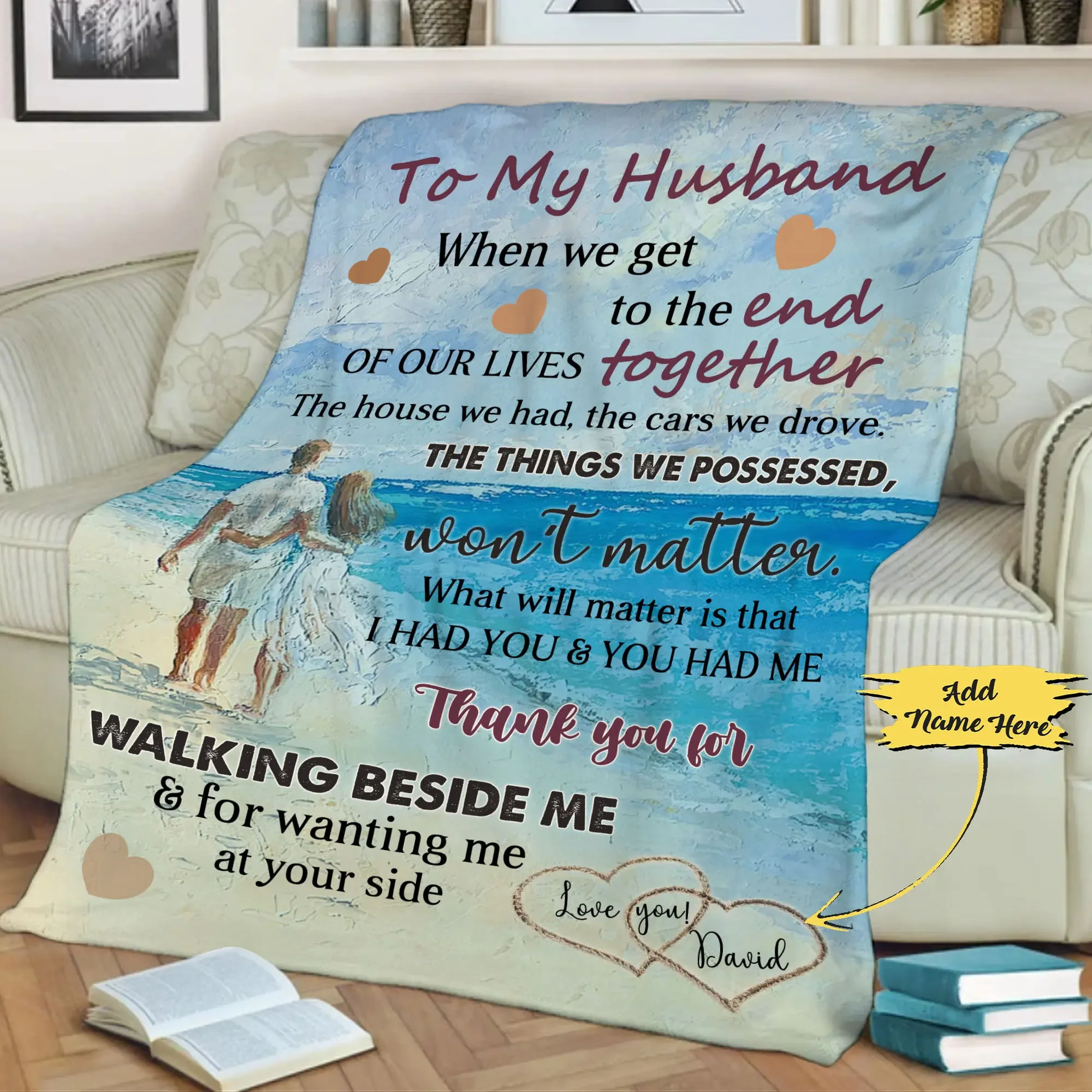 To My Husband I Love You Blanket Gift From Wife Gift For Birthday Anniversary Couples Throws Blanket With Quote Gift For Hubby 5