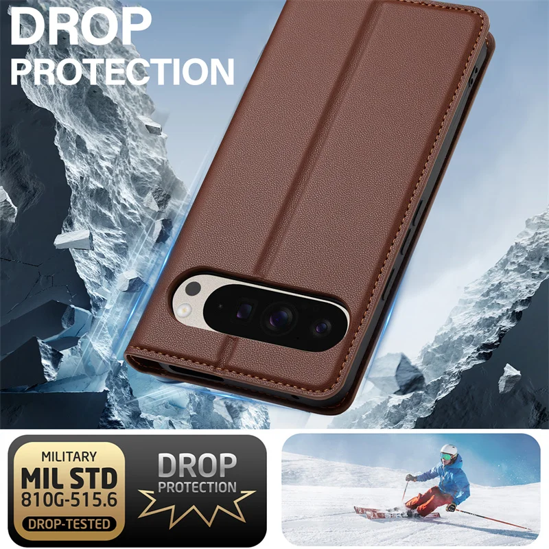 Elegant Magnetic Flip Leather Wallet Phone Case with Card Slots