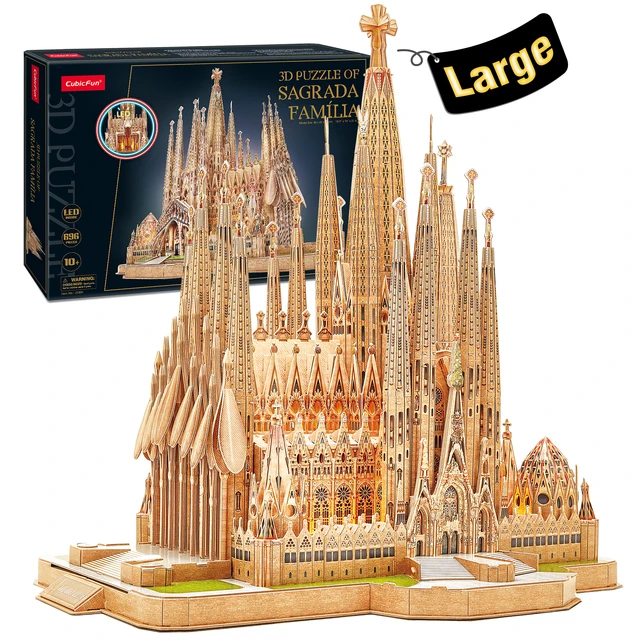 Ham Belofte Nachtvlek Cubicfun 3D Puzzels 696 Pcs Grote Led Spanje Sagrada Família Beweegbare  Kerk Model Kits Jigsaw Kathedraal Cadeaus Voor Volwassenen Kids| | -  AliExpress