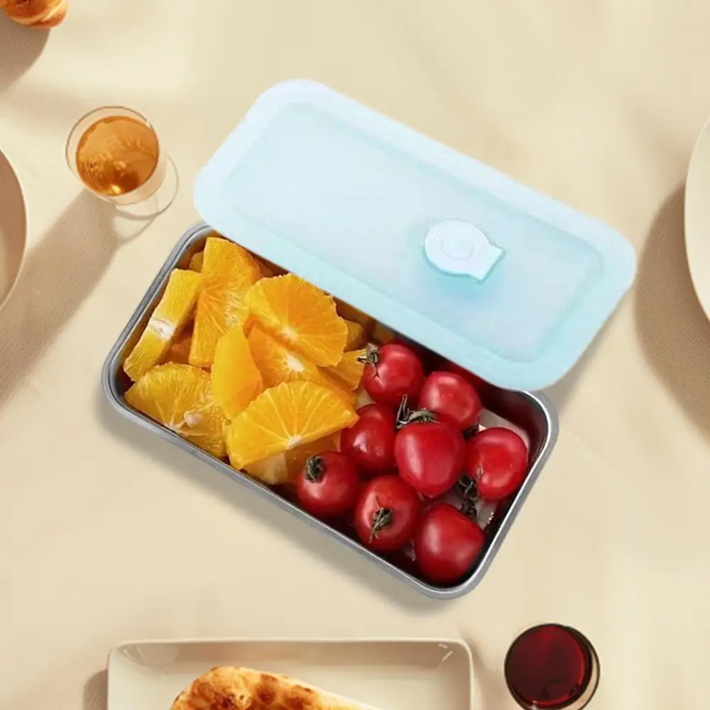 Lunchbox aus Edelstahl 304, Bento-Behälter, auslaufsicher, versiegelte Lebensmittelaufbewahrung für Reisen, Picknick, Büro, wiederverwendbare Obstsalat-Box – Detail 7