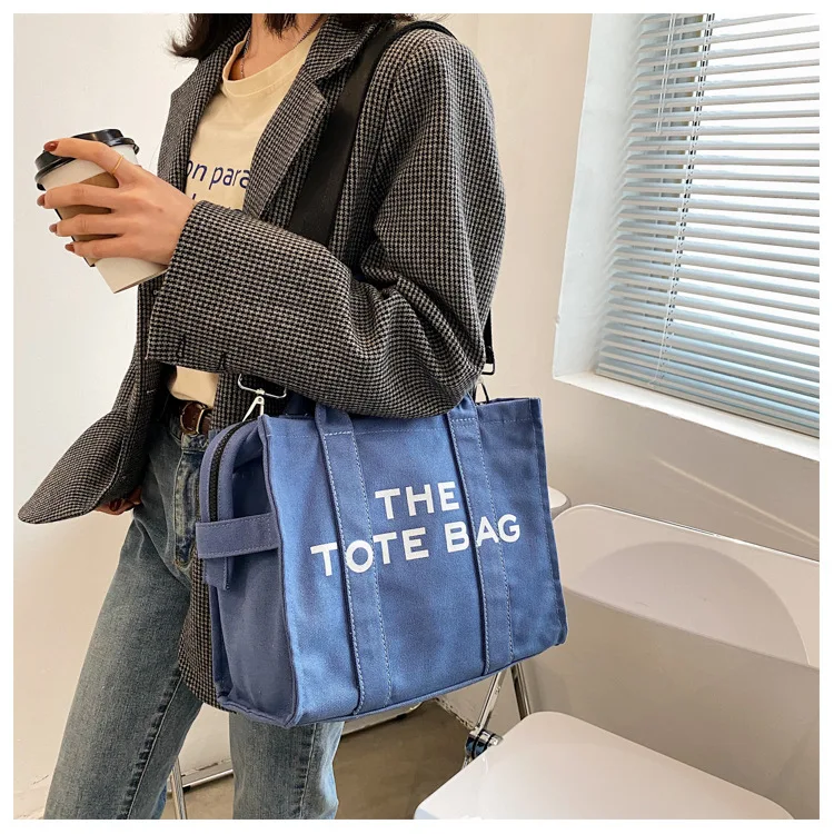 

Large Capacity Canvas Tote Women Shoulder Bag Letter Printed Crossbody Bags for Women Casual Cloth Women Handbag Big Shopper Bag
