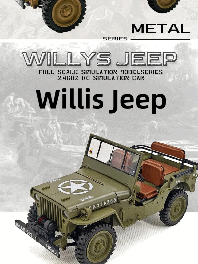 RC Car 1/14 HG4-58 Willys 4WD All Terrain Jeep 2.4G Wireless