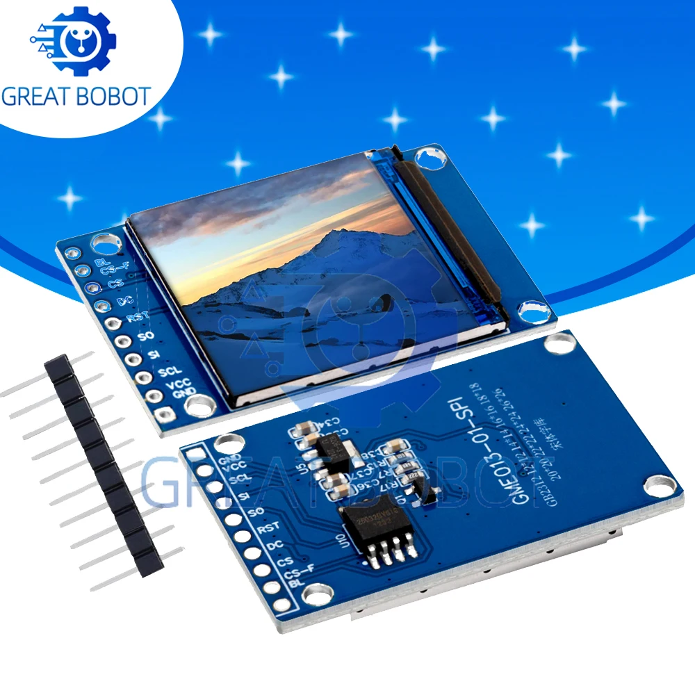 1.3 Inch 240x240 SPI TFT LCD Display (ST7789 Driver) – Square Color Screen Module for Arduino