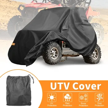 UTV Cover for Polaris RZR Turbo R Waterproof Side by Side Cover Outdoor Storage Protection 210D-PU 183*137*117cm 1