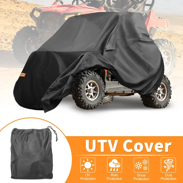 UTV Cover for Polaris RZR Turbo R Waterproof Side by Side Cover Outdoor Storage Protection 210D-PU 183*137*117cm 1