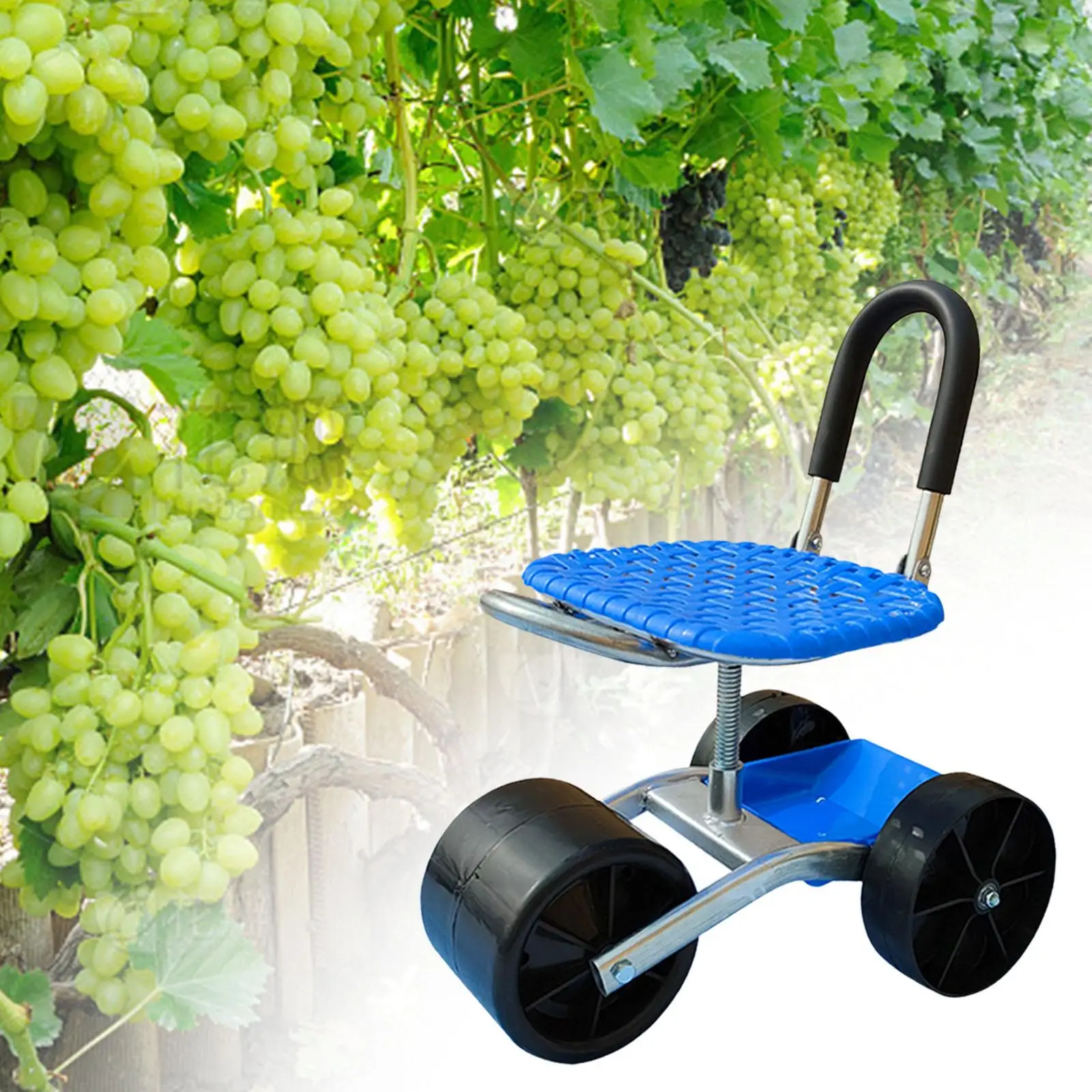 Rolling Garden Work Seat for Gardener Planting Lawn Care Car Maintenance