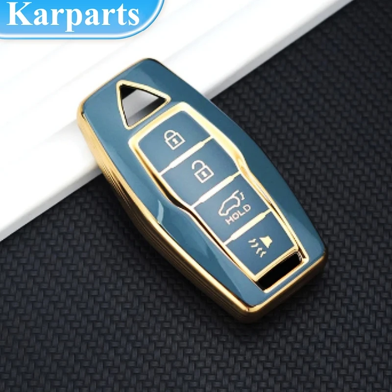 3 4 Botton Tpu Car Smart Key Case Cover Portachiavi Per Mitsubishi Outlander 2023 2022 Auto Control Remote Key Holder Accessori