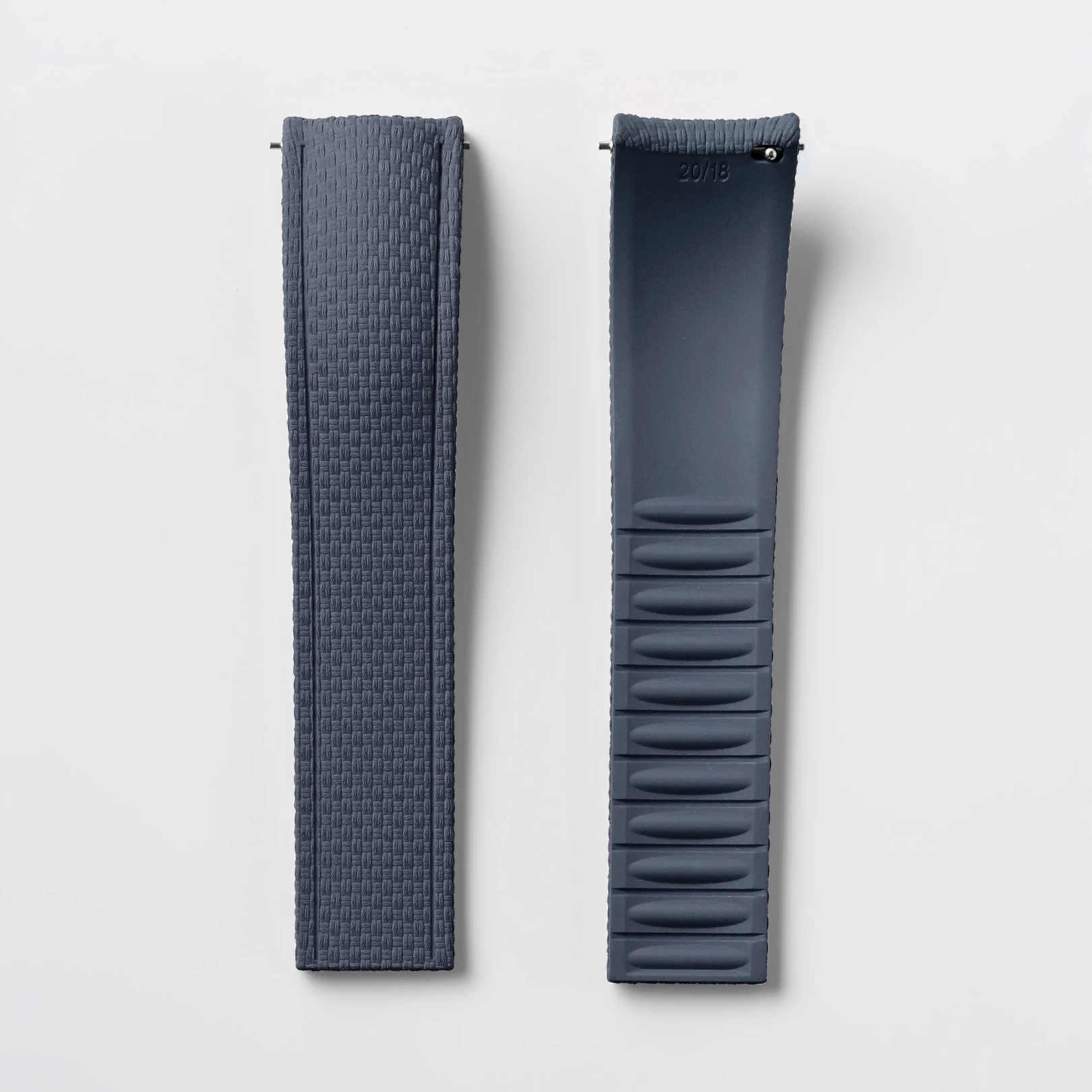 Universal Fluoro Rubber Quick Release Watch Band - Customizable Cut-to-Size Strap