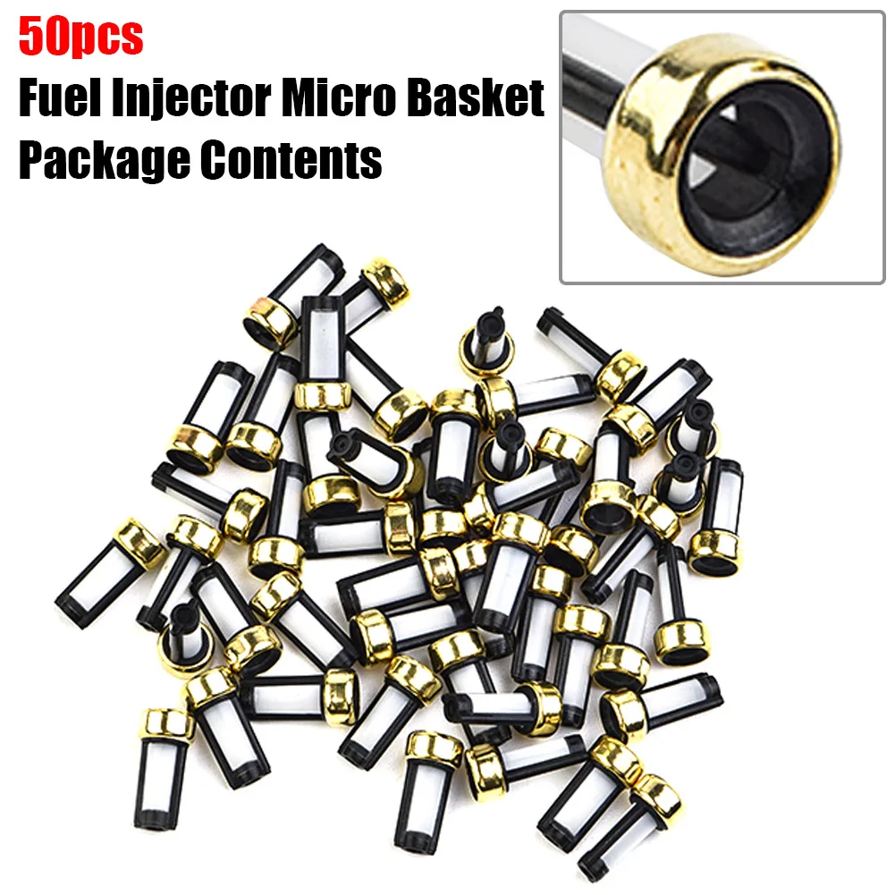 50 Pcs Fuel Injector Micro Basket Filter Fit For ASNU03C Injector Repair Tools Car Replacement Parts