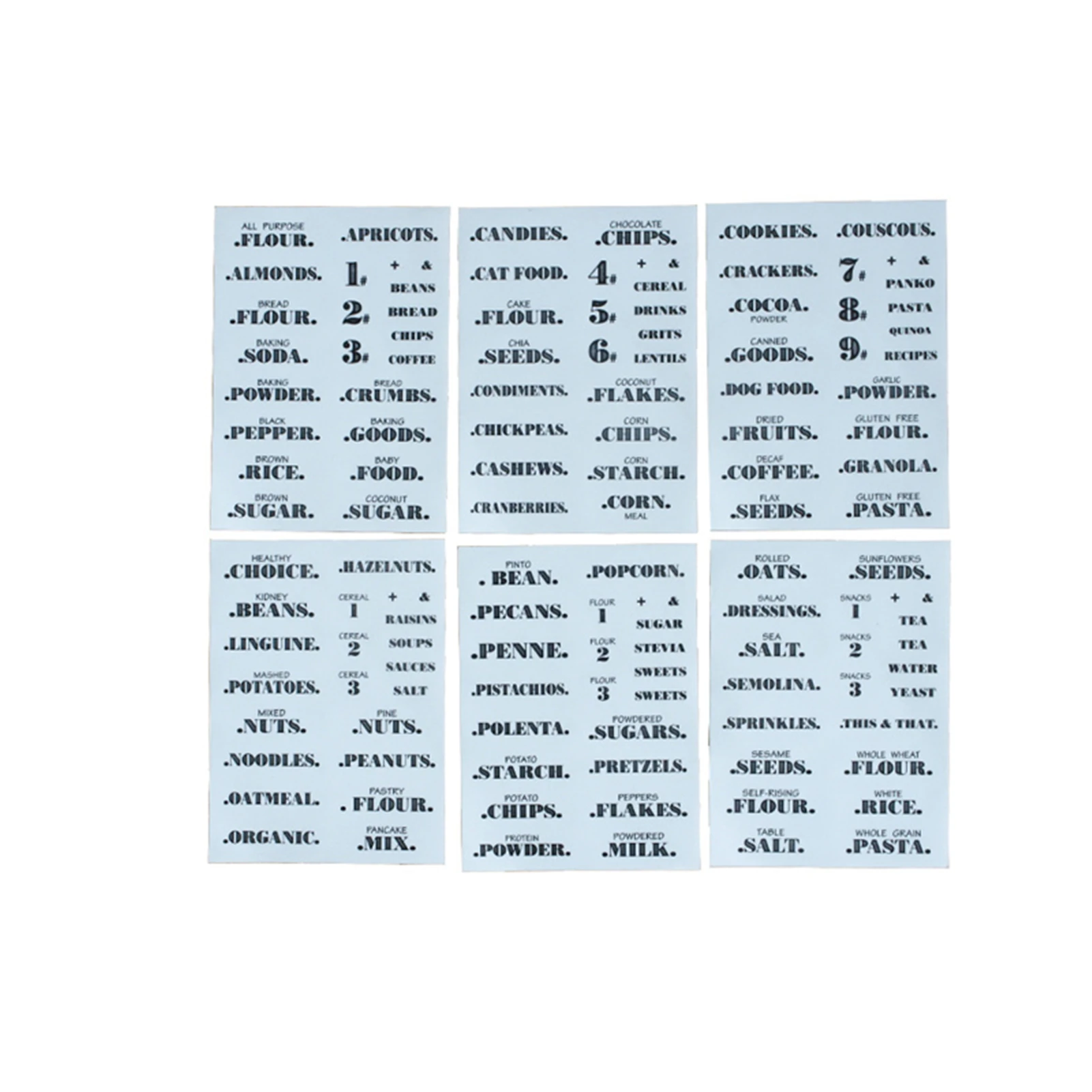 Food Pantry Sticker Removable Waterproof Food Containers Sticker Practical Kitchen Fridge Labels