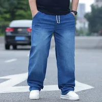 Jean surdimensionné 8XL pour hommes, taille élastique, coupe ample, pantalon en Denim confortable, grande taille 150KG, pantalon streetwear décontracté, nouveau 4