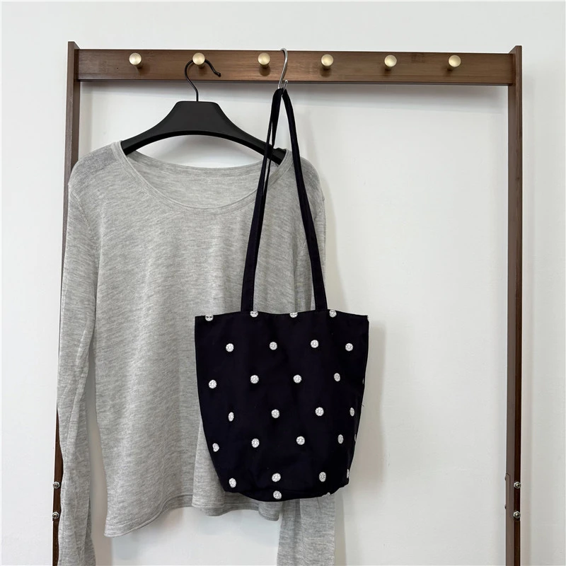black polka dots