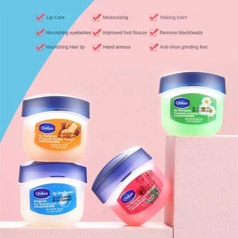 Small Q Jar 7g Lip Balm Lip Mask Protection Classic Repair Moisturiz Rose Moist Lipstick Long-lasting Hydrat Vaseline Lip Balm images - 6