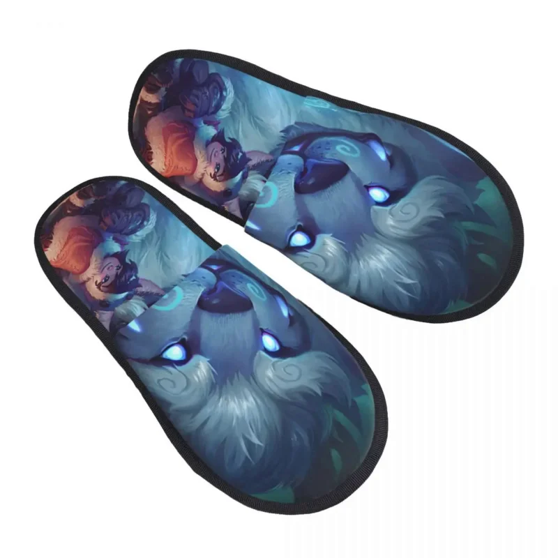 

League Video Games Legends House Slippers Women Comfy Memory Foam Nunu Willump Slip On Bedroom Slipper Shoes