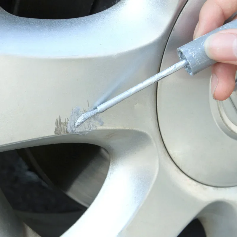 Aluminum Alloy Wheel Repair Kit Silver Touch Up Paint Pen Scratch Remover for Car Rims