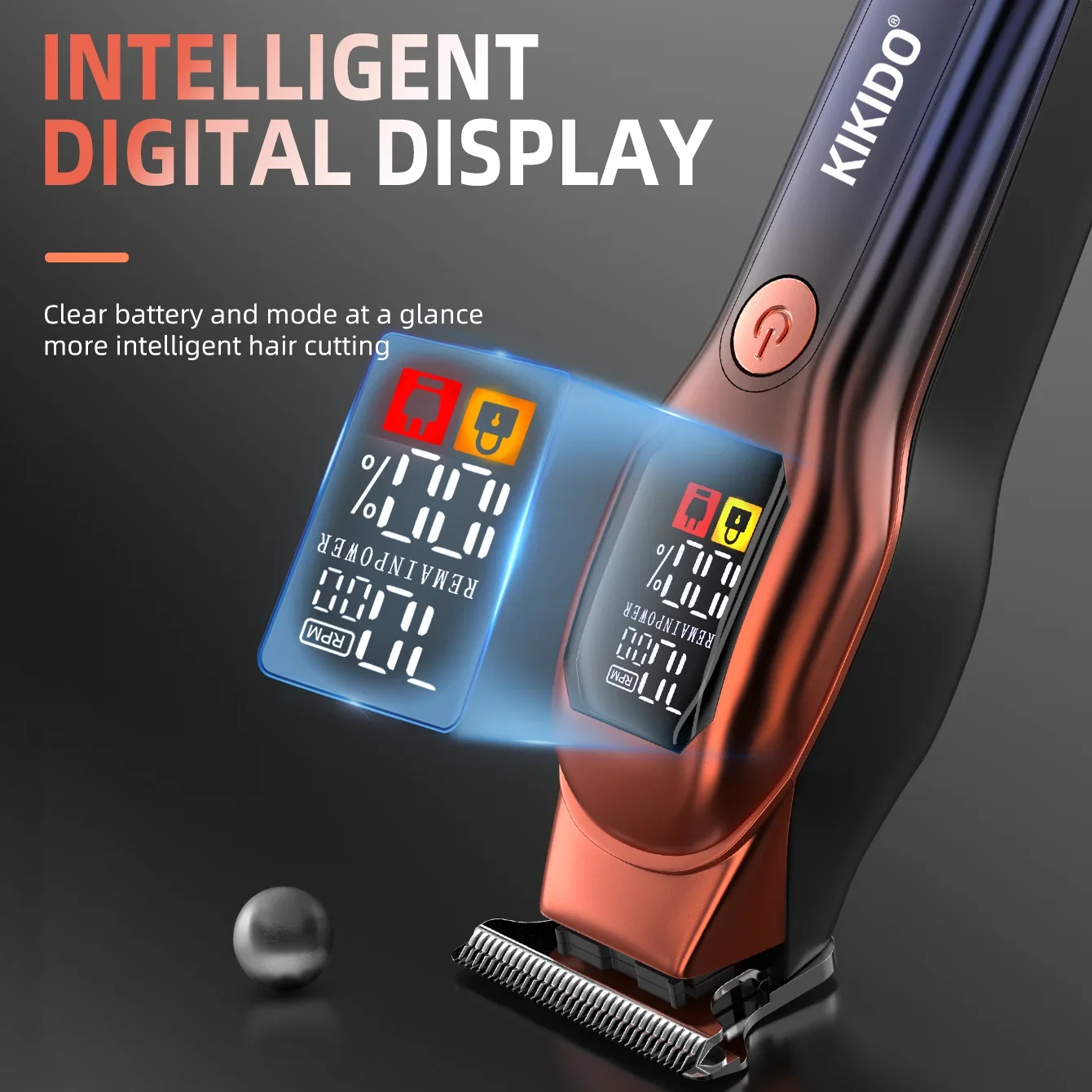 KIKIDO KK-A2 Hair Clipper Rechargeable Professional Low Noise With Auxiliary Light Trimmer Kit