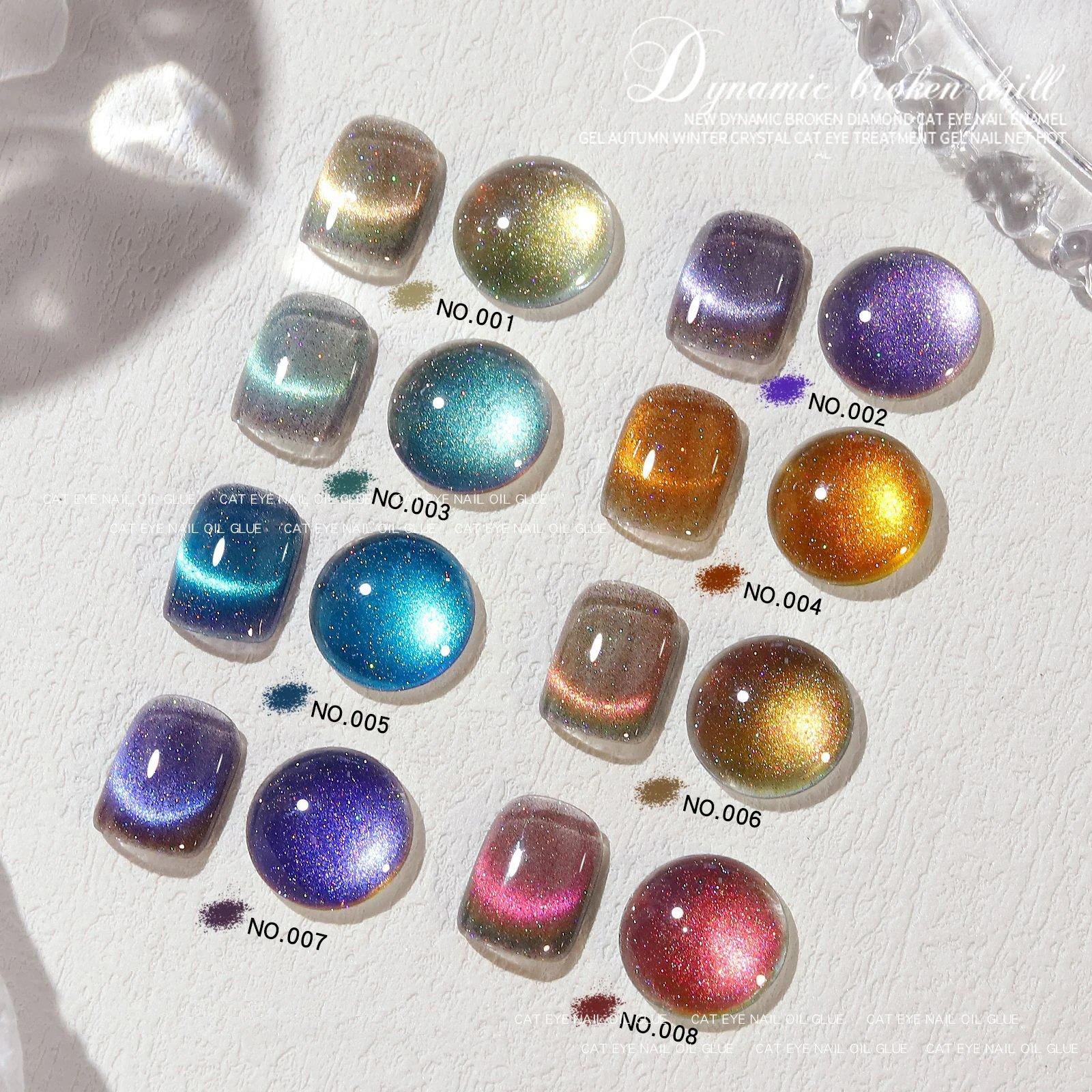 Magnetic Cat Eye Gel Nail Polish - Holographic Purple Blue