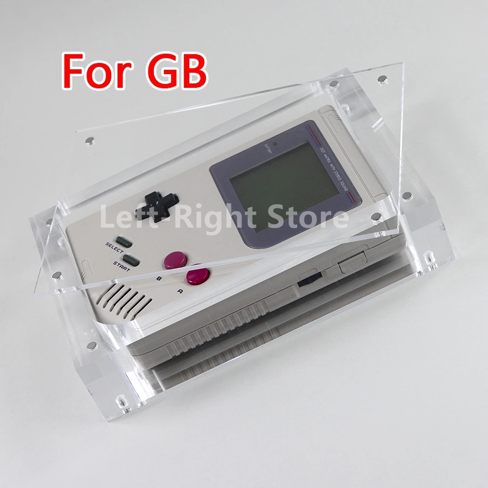 Transparente Acrílico Game Boy Console Cover Card Slot Box Display Stand Acessórios Shell para gb 1pc