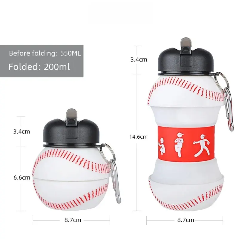 Portable baseball bottle + 550ml