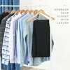 Premium Wooden Hangers Durable Non Slip Coat Hangers Heavy Duty Natural Solid Wood Hanger Clothes Storage Hangers Swivel Hooks 6