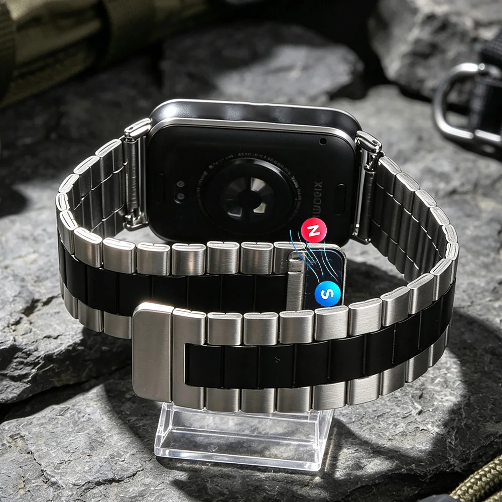 Enhanced Magnetic Stainless Steel Breathable Metal Wristband Strap