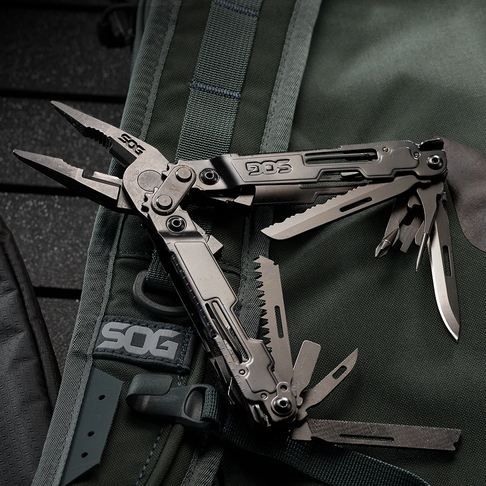 SOG 21 in 1 PowerAccess 디럭스 멀티 도구 군용 전술 접이식 멀티 도구 펜치 야외 생존 캠핑 - PA2001/2002-CP