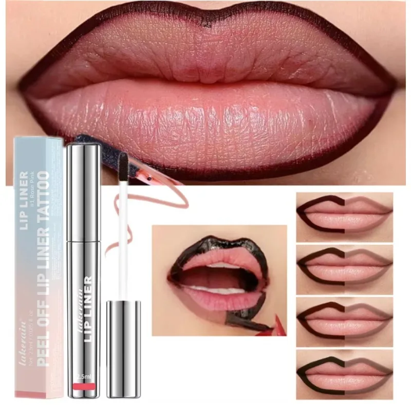 Lip Liner Lipgloss Lip Tint Lip Stain Cosmetic tool For Brown Waterproof Peel Off Tattoo Matte Contour Tear-off