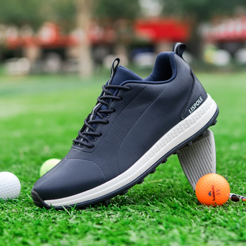 Fashion White Golf Sneakers For Men Outdoor Waterproof Leather Men's Golf Shoes Comfortable Breathable Non-slip Golfer Shoes Man