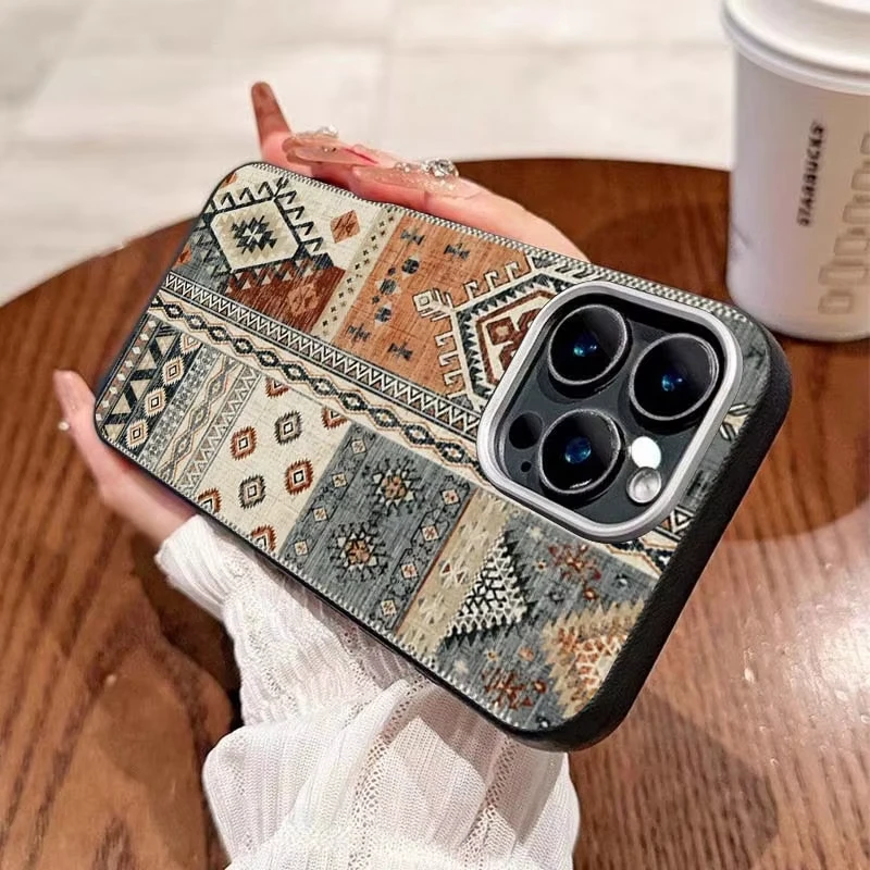 Vintage Grid Design Phone Case, Slim and Stylish Protector