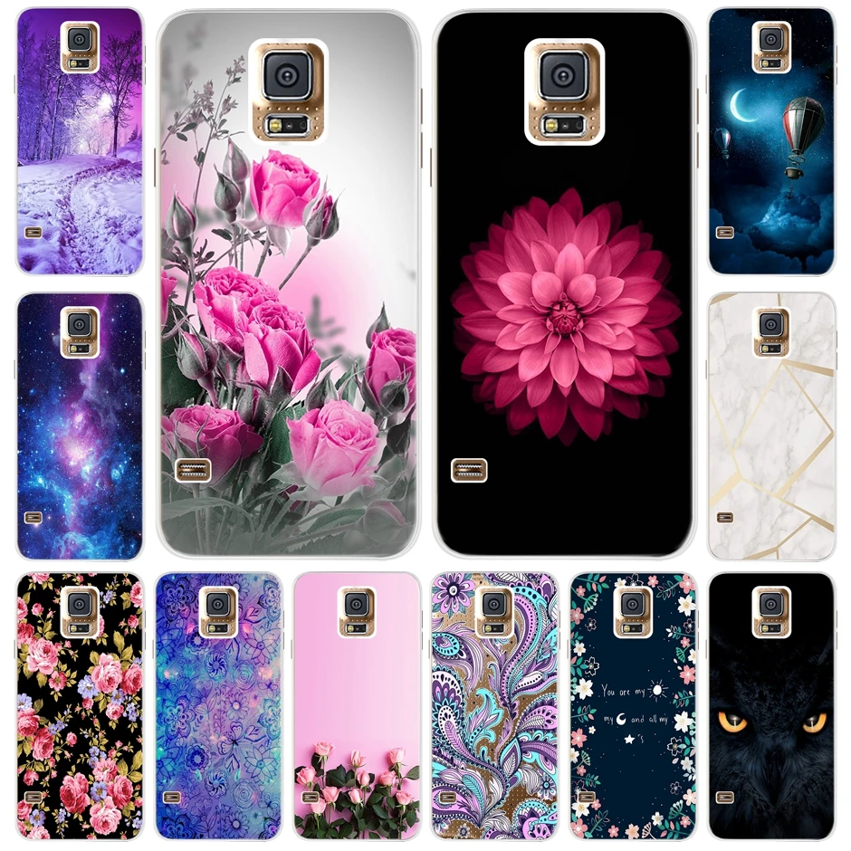 Custodia Morbida In Silicone Da 5.1 "Four Seasons Per Samsung Galaxy S5 Per Samsung S5 G900 Animal Elements Case Bumper Fundas