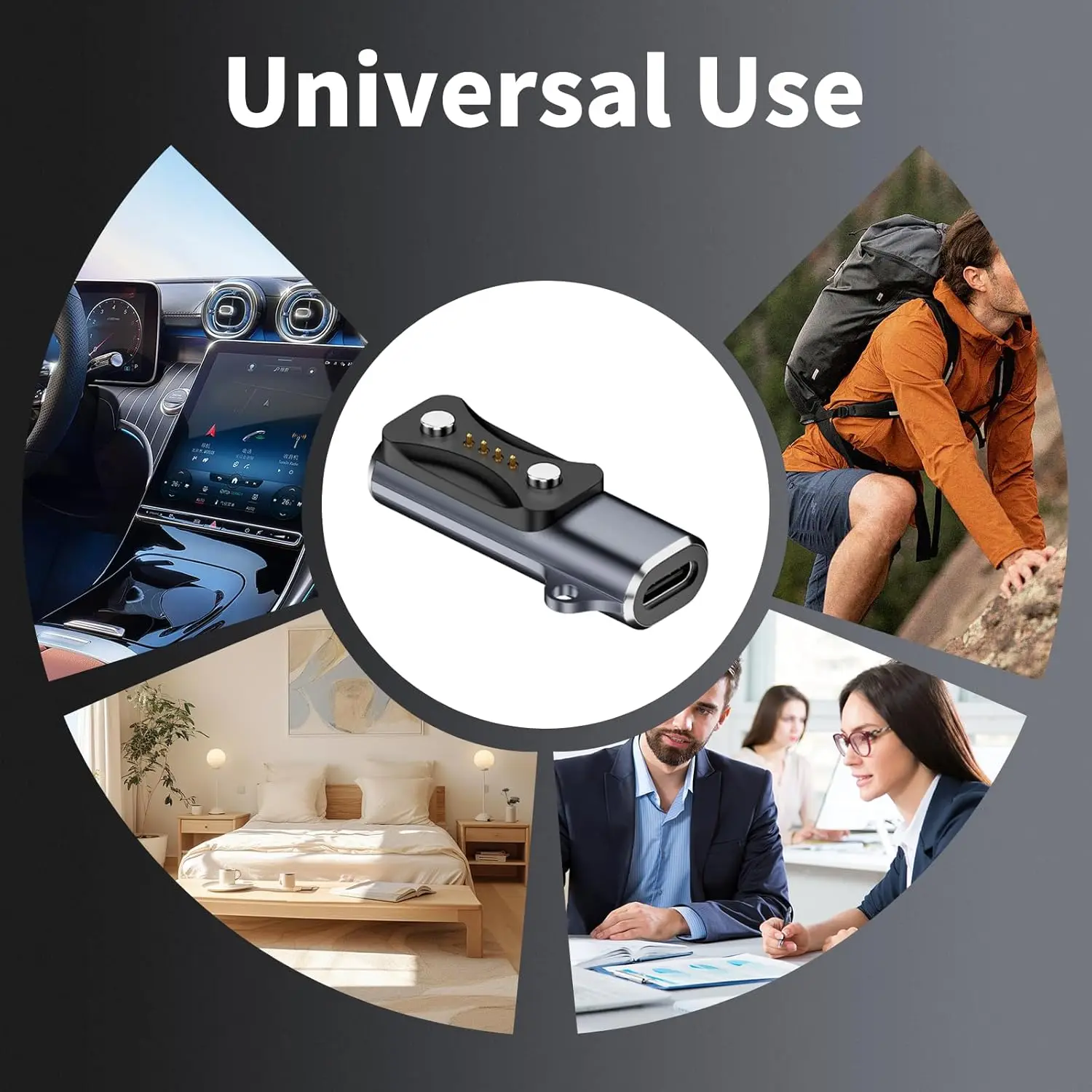 Universal Smartwatch Charging Dock with Type C Adapter Accessories