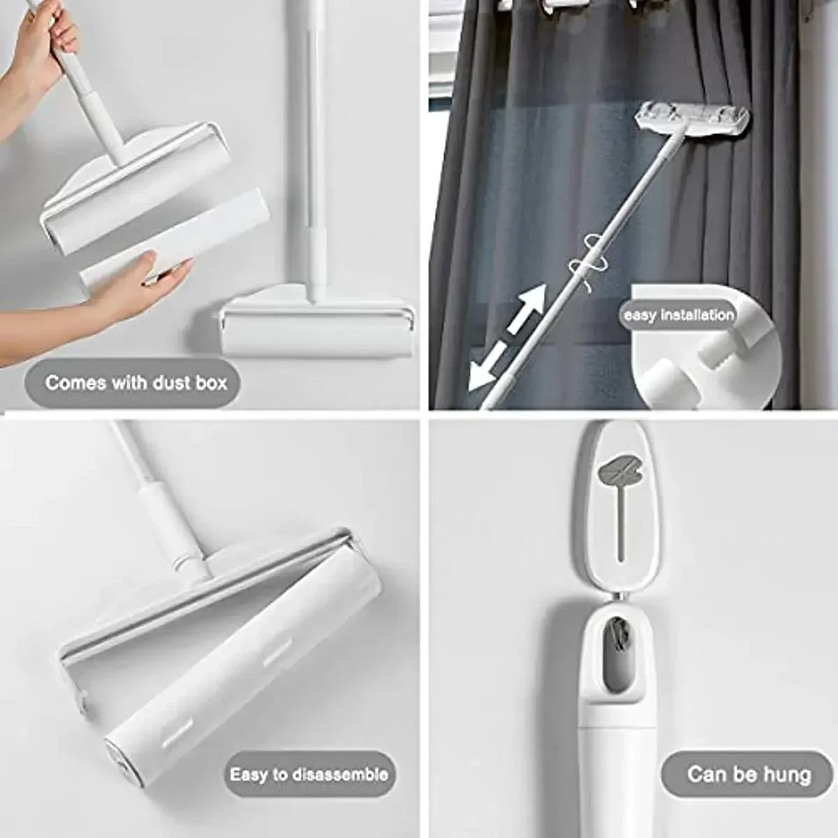 Lint Remover 24cm 16cm Wide Sticky with Long Handle Large Surface Pet Hair Dust Brush For Carpets Floors Curtains