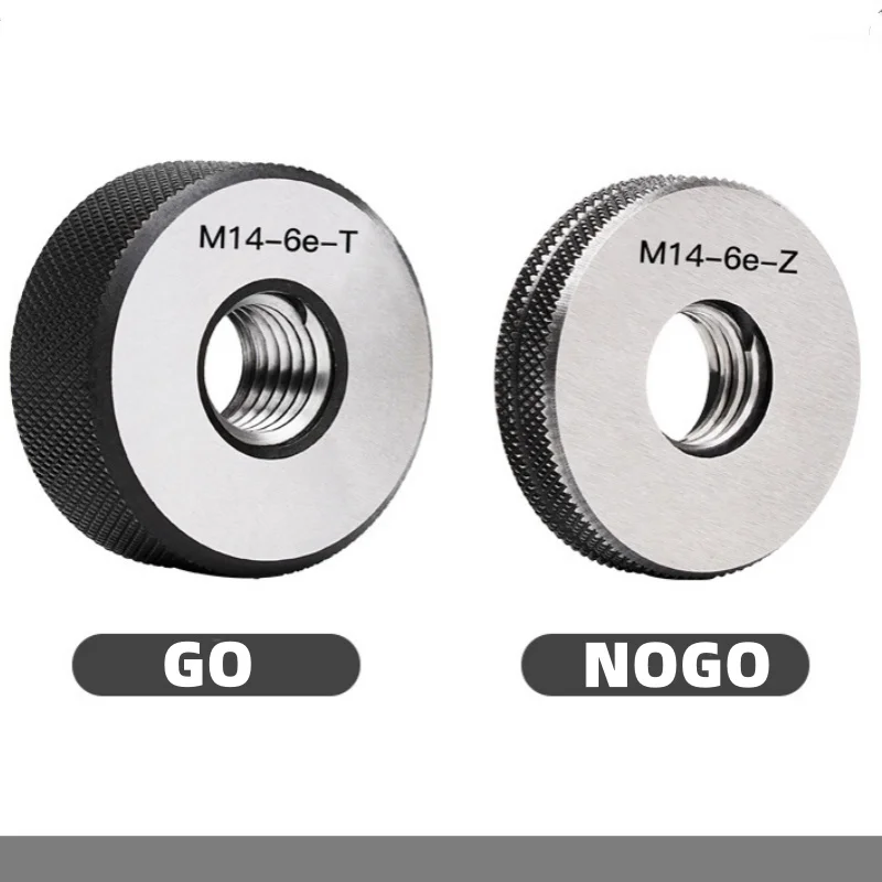 1SET(1*GO+1*NOGO) 6e M45-M50 표준 미터법 미세 치아 나사 링 게이지 측정 도구 M45M48M50