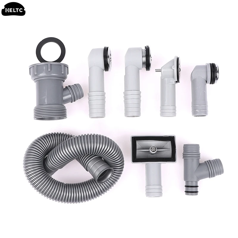 

1pcs Kitchen Basin Square Round Overflow Hole Conversion Joint Drainage Water Pipe Three Links Head Sink Connector Accessories