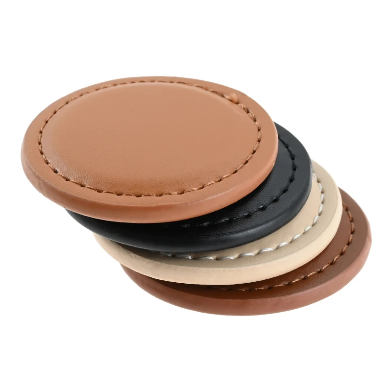 Golf Ball Marker Flat Magnetic Position Marker For Golf Ball Artificial Leather For Course Competition Golfers Gifts 4x4cm