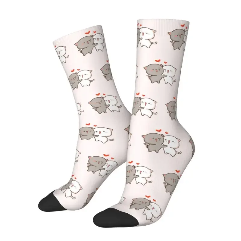 

Милые мужские кавайные носки Mochi с котом персик и Гома, носки унисекс, дышащие теплые короткие носки с 3D-принтом