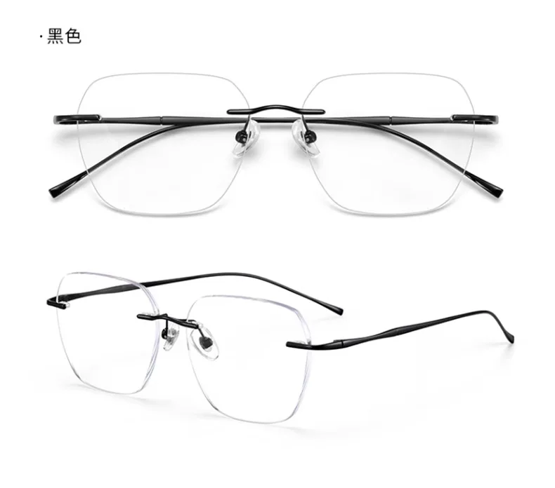 Ultra Licht Reinem Titan Rahmen Optische Lesebrille Für Männer Frauen Anti Blaues Licht Gläser Rezept Presbyopie Brille – Detail 15