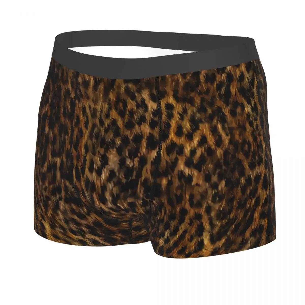Cheetah Fur Men Boxer Briefs Breathable Creative Underpants High Quality Print Shorts Birthday Gifts 2